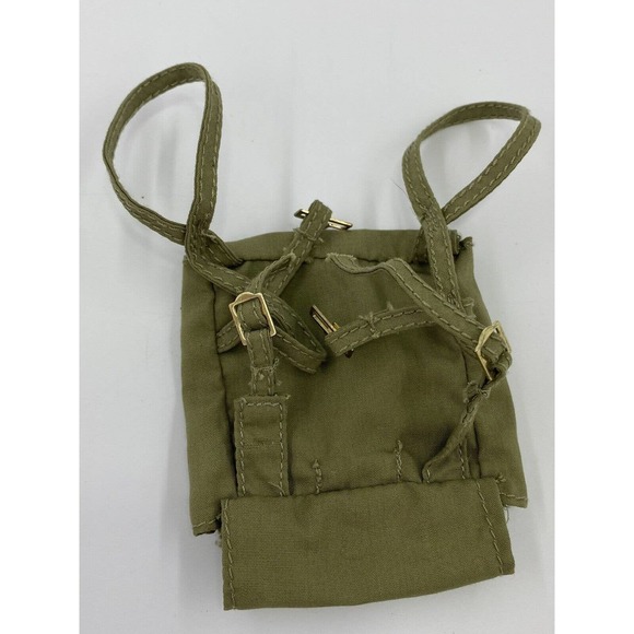 GI Joe Or Dragon 12” Action Figure Green Cloth Army Canvas Backpack & Talkie - Picture 2 of 5